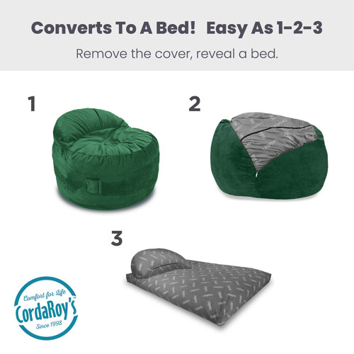 CordaRoy's Chenille Nest Gaming Convertible Bean Bag Chair & Reviews